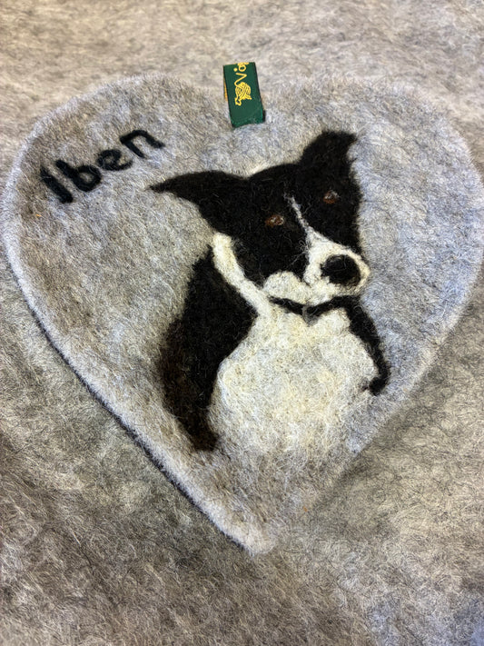 Tova ullhjertet med motiv av ditt eget dyr